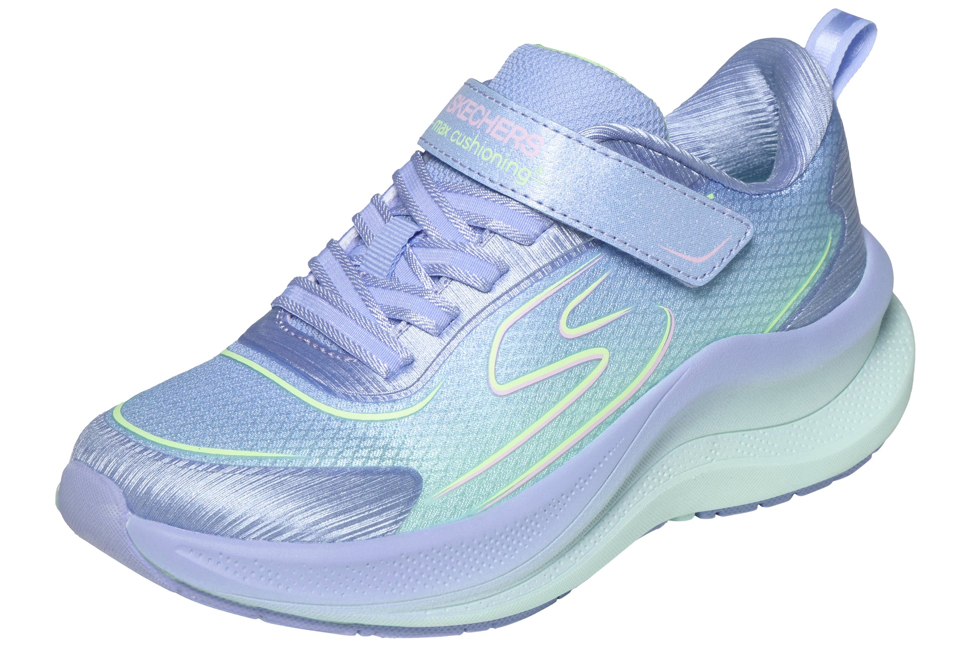 skechers-ascend-303675l-girls-trainers-light-blue-multi-left-angle