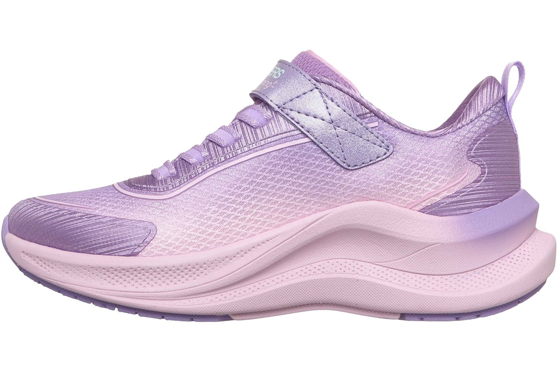 skechers-ascend-girls-trainers-lavender-left-flat
