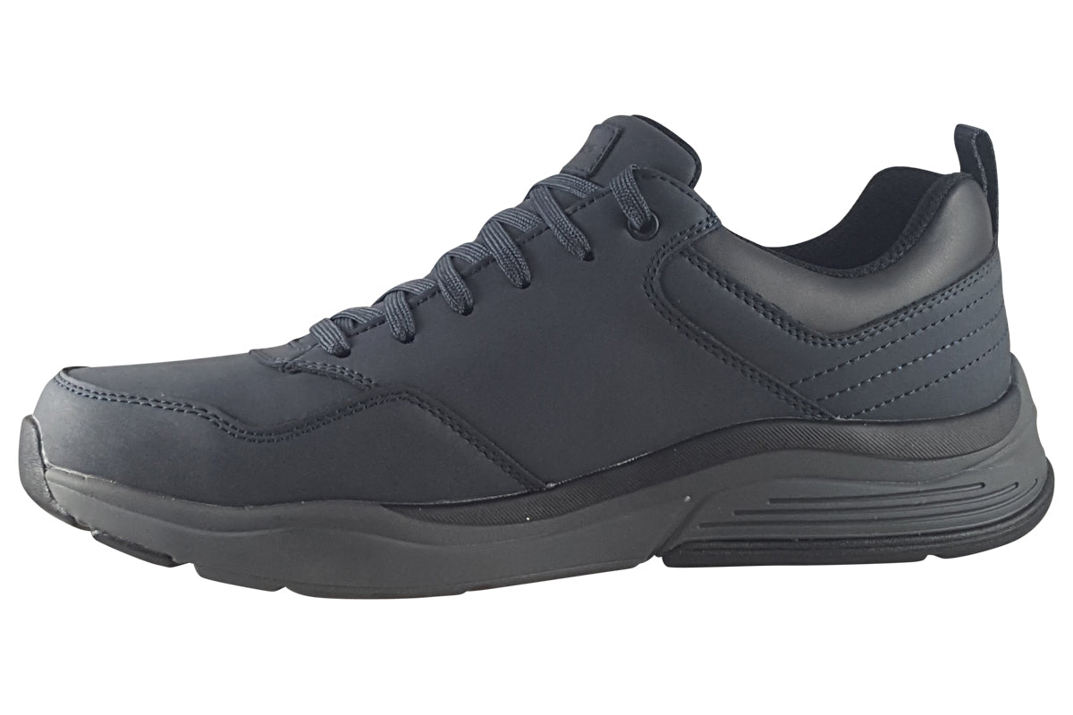 skechers benago navy shoes left