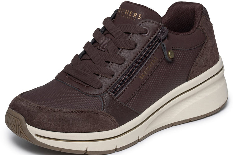 Skechers Billion Flex Luxe Up Chocolate Womens Fashion Trainers