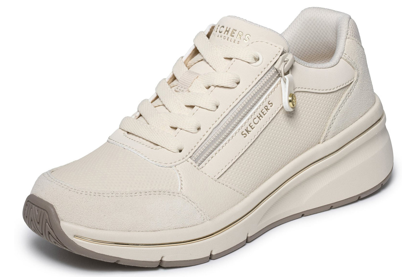 Skechers Billion Flex Luxe Up Natural Womens Fashion Trainers