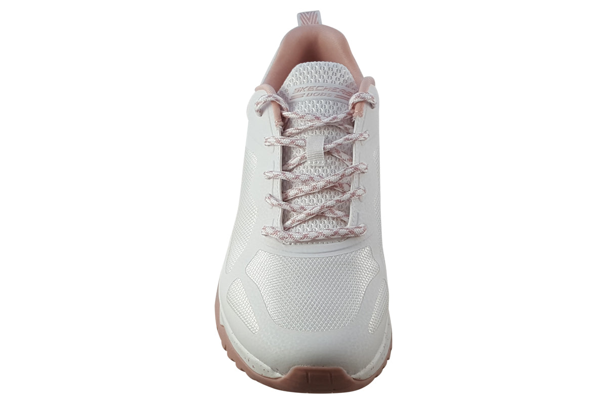 skechers bobs 3 star flight white pink trainers top