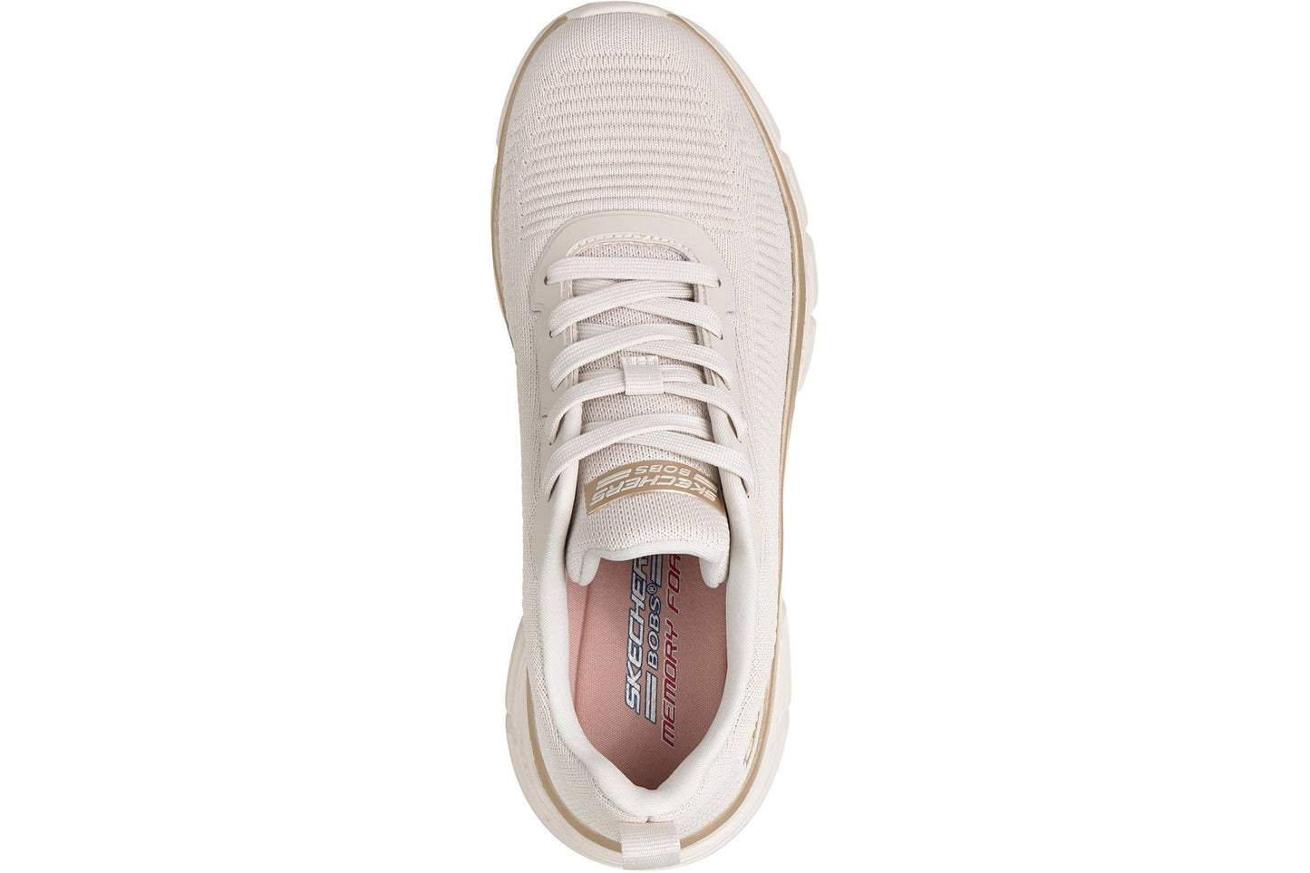 Skechers Bobs B Flex Hi Flying White/Gold Engineered Knit Womens Sports