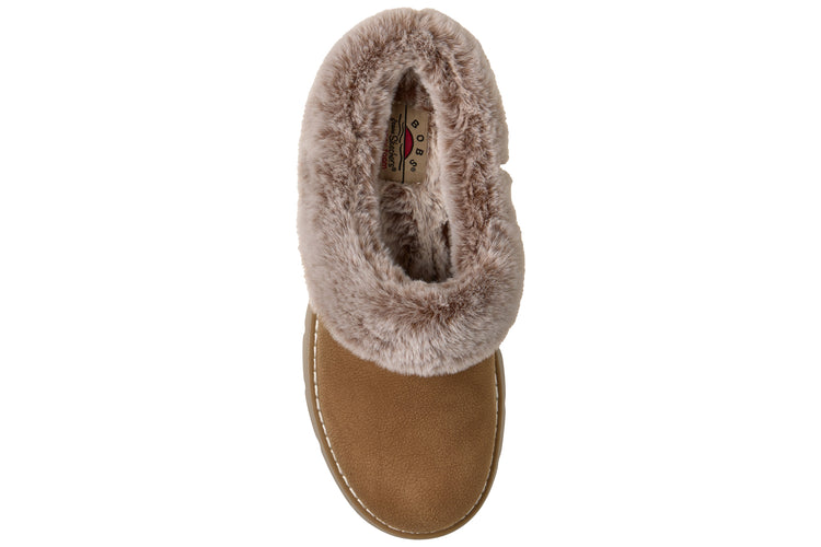 Skechers Bobs Cozy Blend 114762 Womens Slippers Chestnut