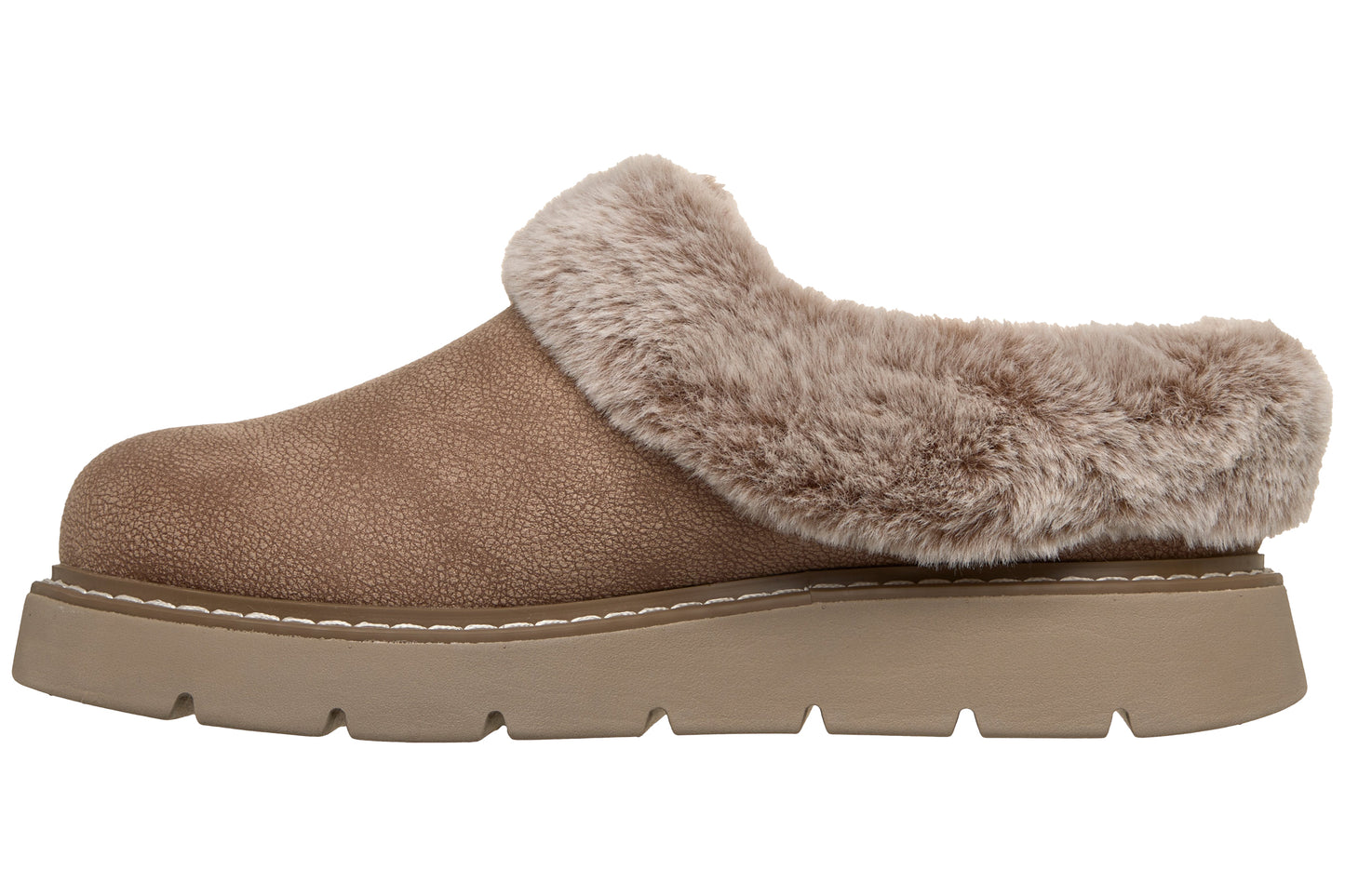 Skechers Bobs Cozy Blend 114762 Womens Slippers Taupe