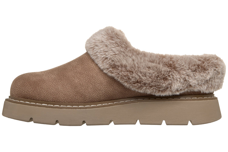 Skechers Bobs Cozy Blend 114762 Womens Slippers Taupe