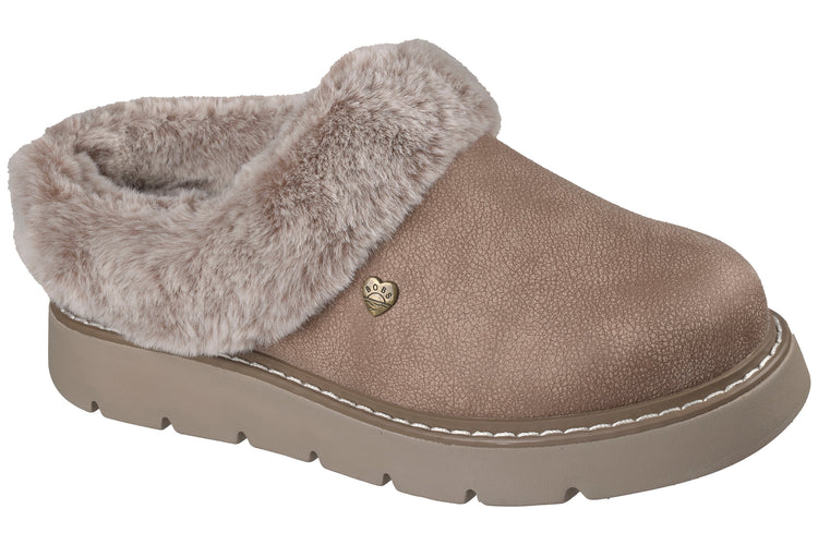 Skechers Bobs Cozy Blend 114762 Womens Slippers Taupe