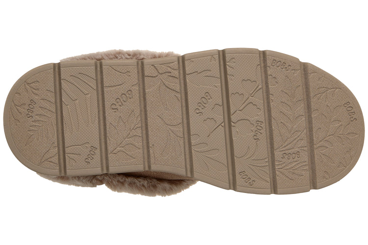 Skechers Bobs Cozy Blend 114762 Womens Slippers Taupe