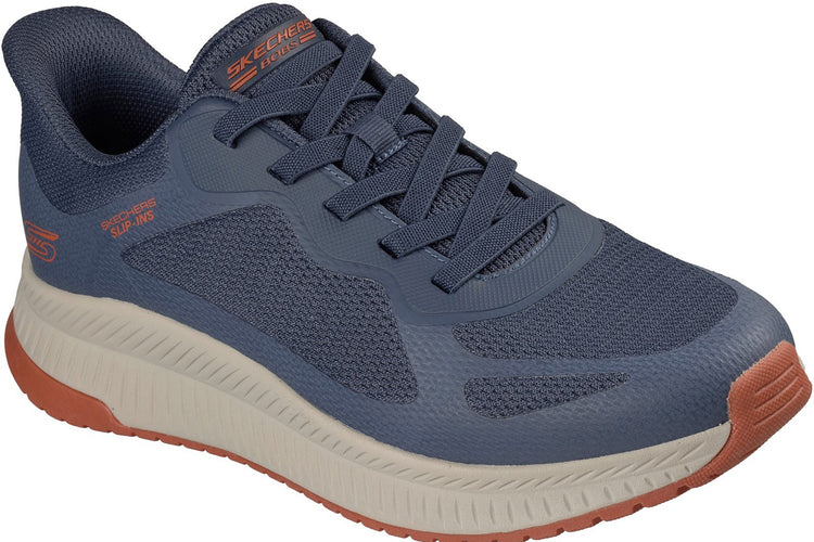 Skechers Bobs Sport Squad Chaos 4 Navy/Orange Mens Trainers