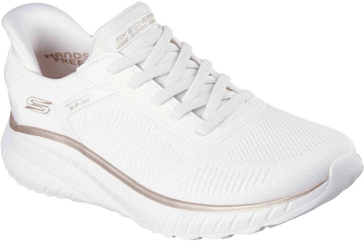 Skechers BOBS Sport Squad Chaos White/Gold Womens Sports