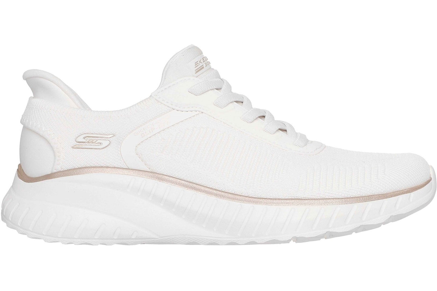 Skechers BOBS Sport Squad Chaos White/Gold Womens Sports