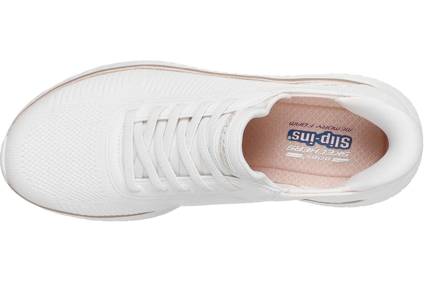Skechers BOBS Sport Squad Chaos White/Gold Womens Sports