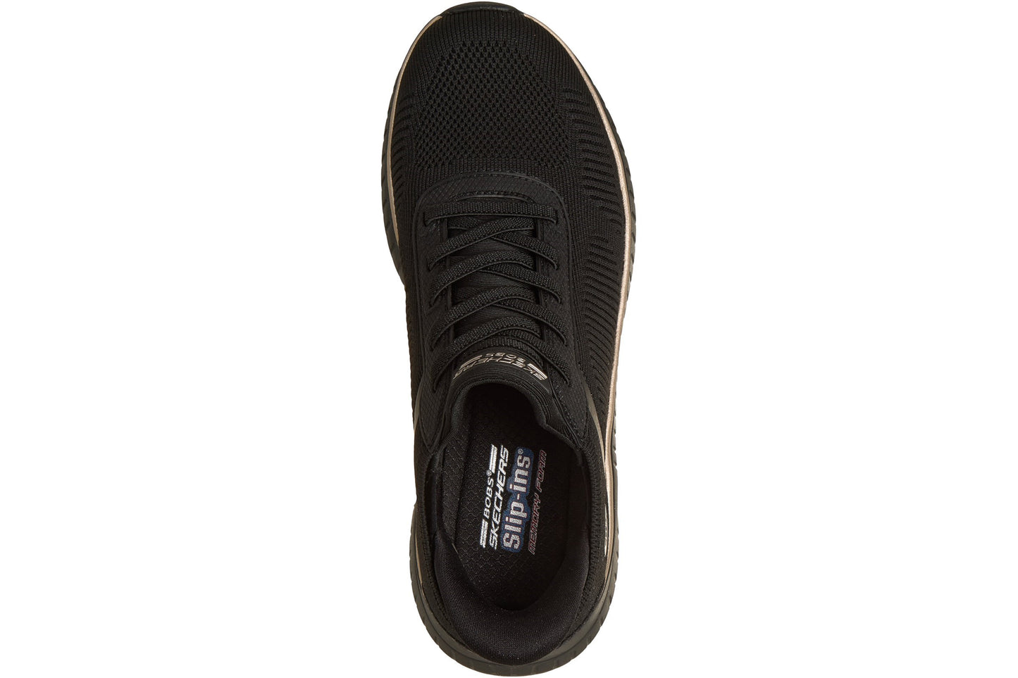 Skechers Slip-Ins Bobs Sport Squad Chaos Black /Rose Gold Womens Sports