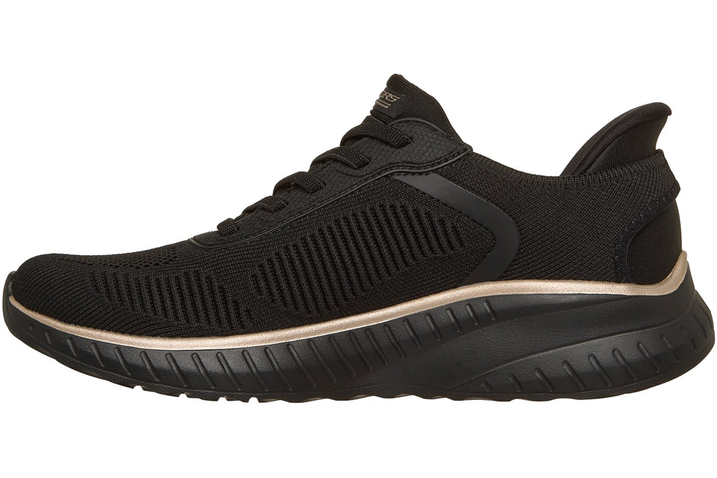 Skechers Slip-Ins Bobs Sport Squad Chaos Black /Rose Gold Womens Sports