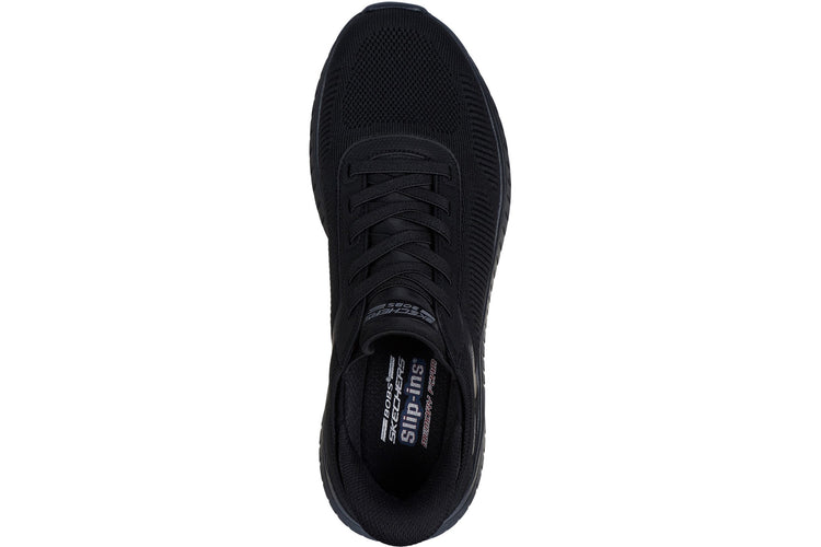 Skechers Slip-Ins Bobs Sport Squad Chaos Black/Black Sole Mens Trainers
