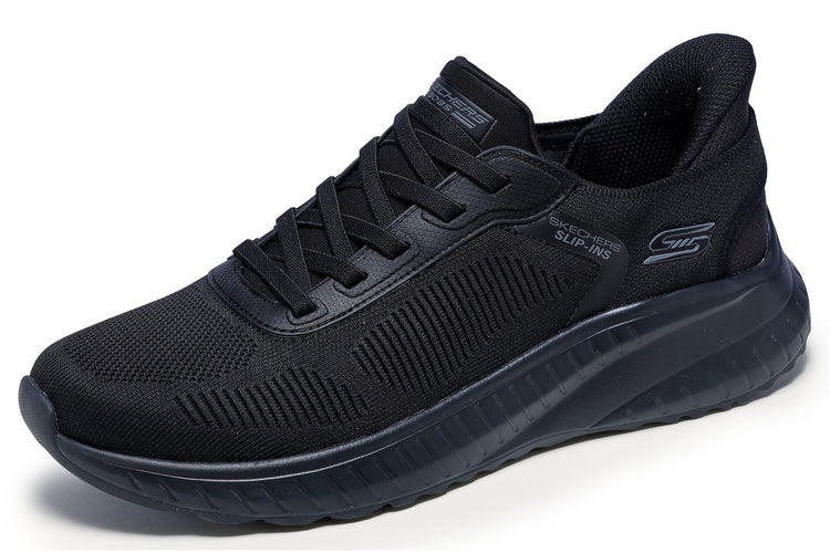 Skechers Slip-Ins Bobs Sport Squad Chaos Black/Black Sole Mens Trainers