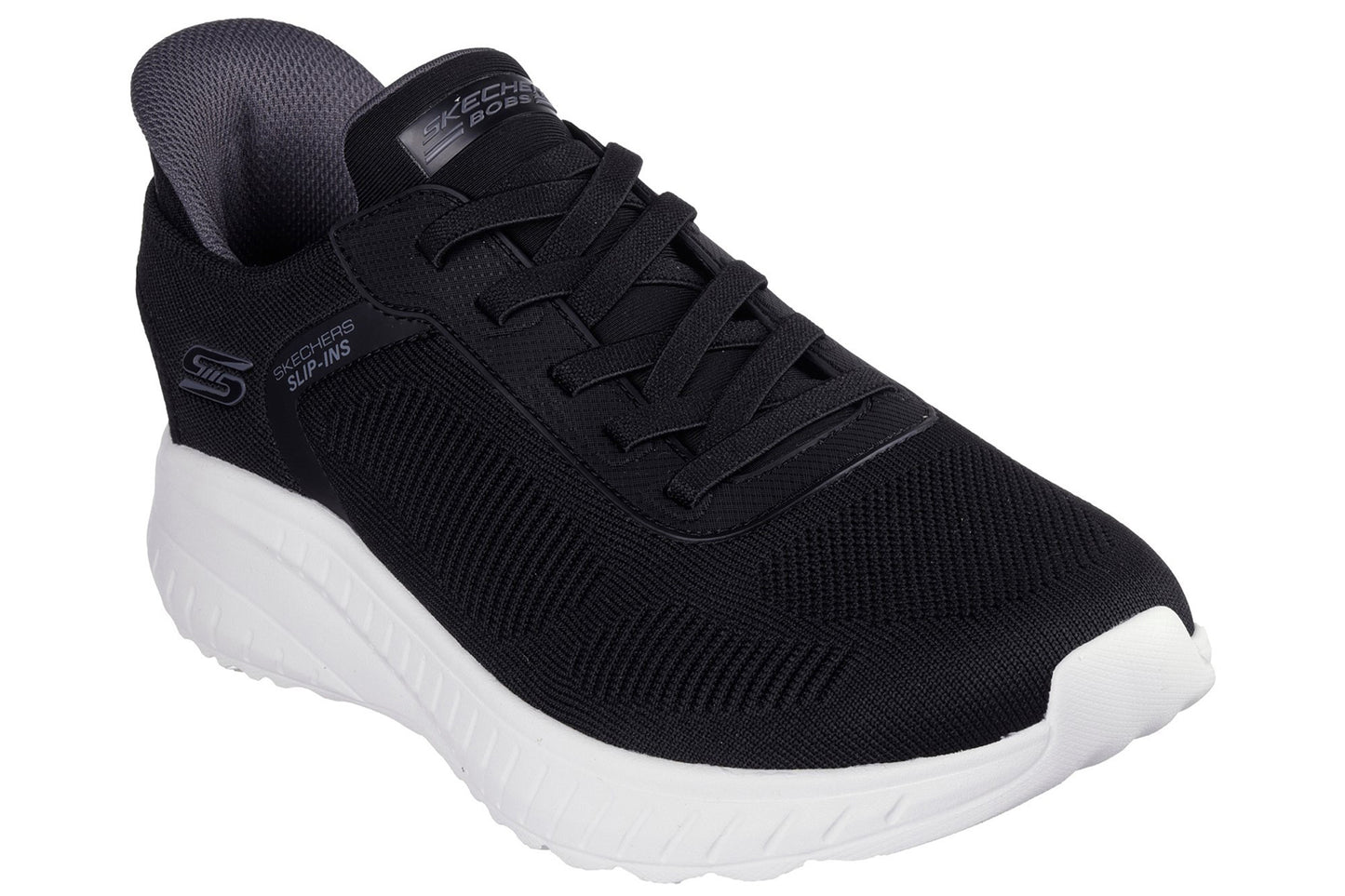 Skechers Slip-Ins Bobs Sport Squad Chaos Black Mens Trainers