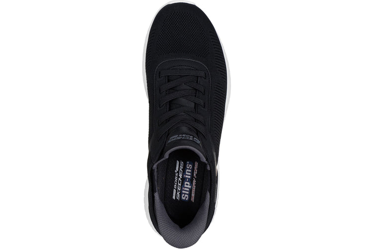 Skechers Slip-Ins Bobs Sport Squad Chaos Black Mens Trainers
