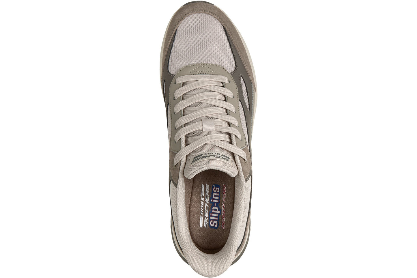 Skechers Slip-Ins Bobs Squad 4 Core Look Taupe/Multi Pu/Mesh Mens Trainers
