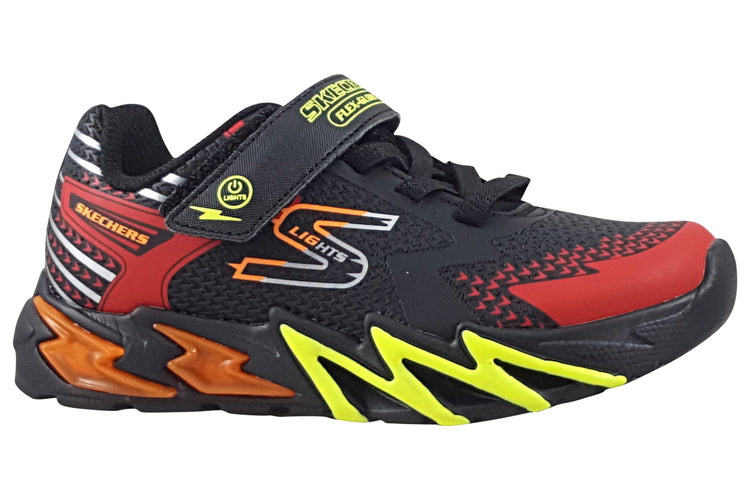 Skechers Bolt Flex- Glow 400138L Black/Red Boys Sports