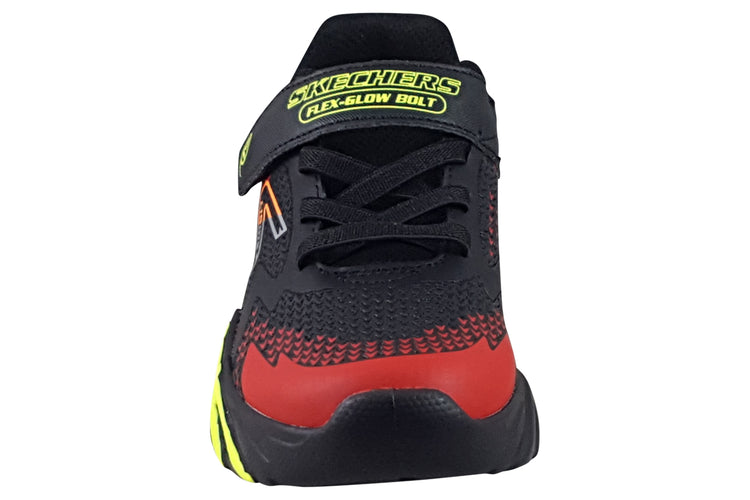 Skechers Bolt Flex- Glow 400138L Black/Red Boys Sports