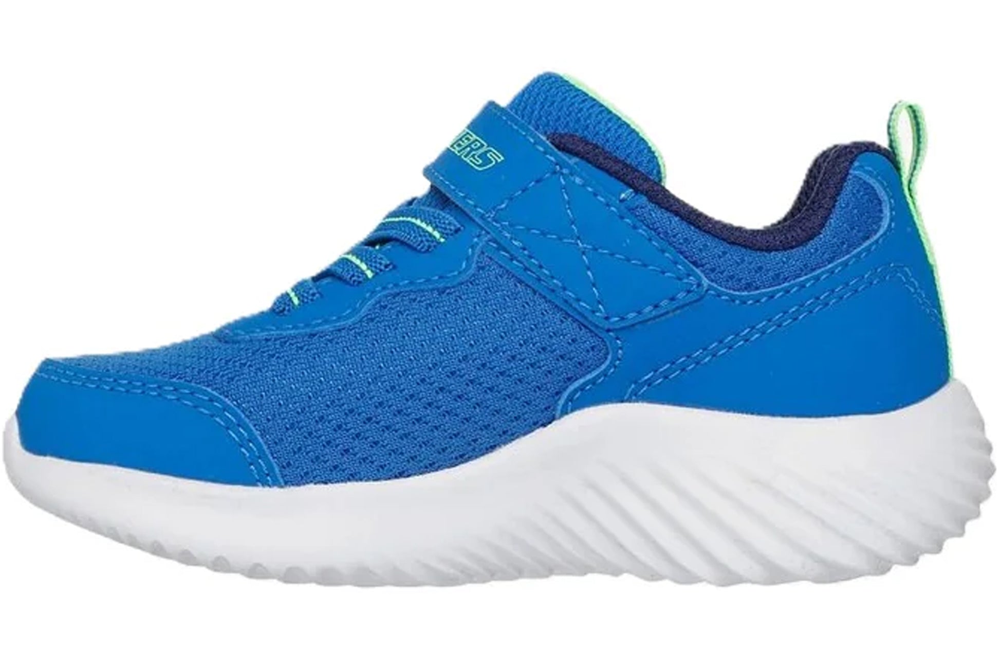 skechers-bounder-403906n-boys-trainers-blue-left-flat