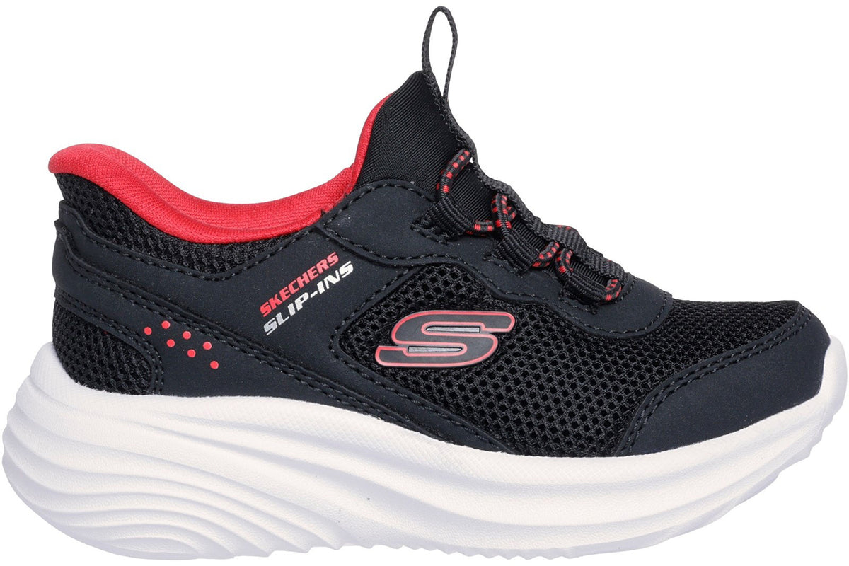 Skechers Bounder Pro BLK Synthetic / Red Trim Boys Sports