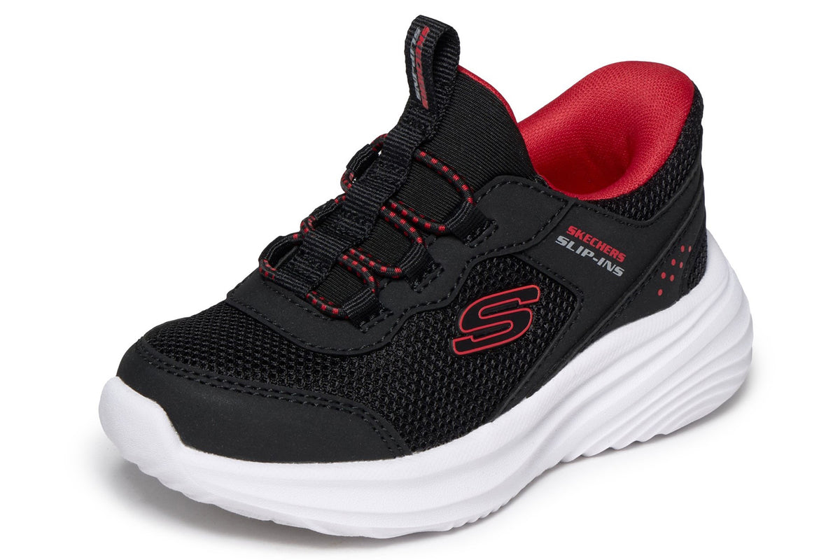 Skechers Bounder Pro BLK Synthetic / Red Trim Boys Sports