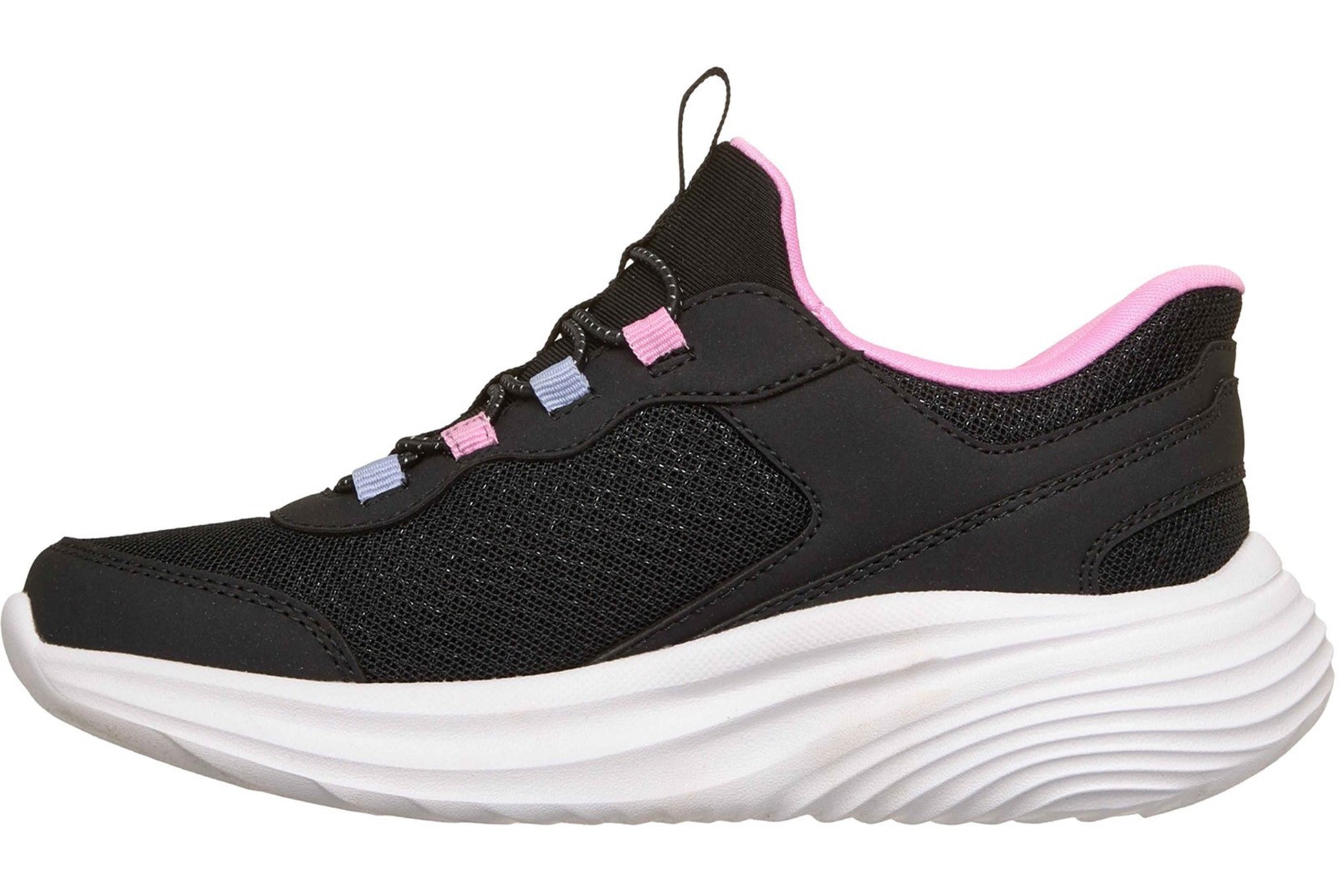 skechers-bounder-pro-girls-trainers-black-left