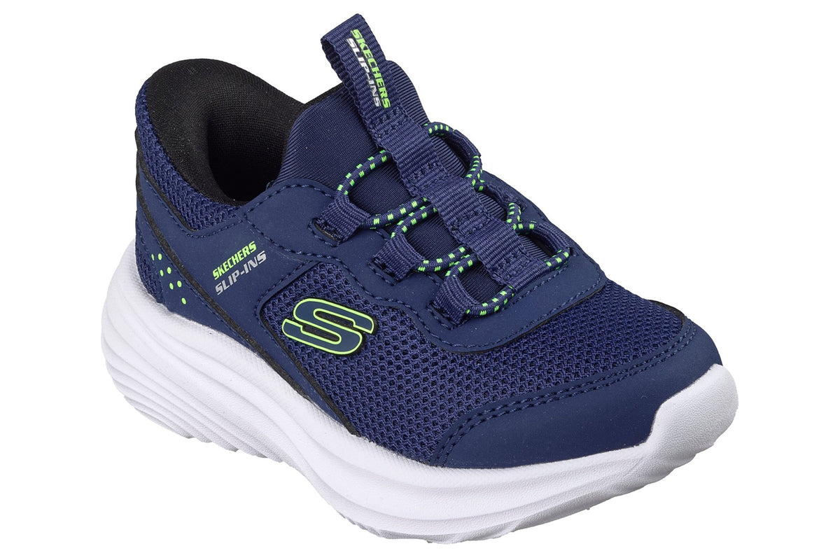 Skechers Bounder Pro Navy Synthetic / / Lime Trim Boys Sports