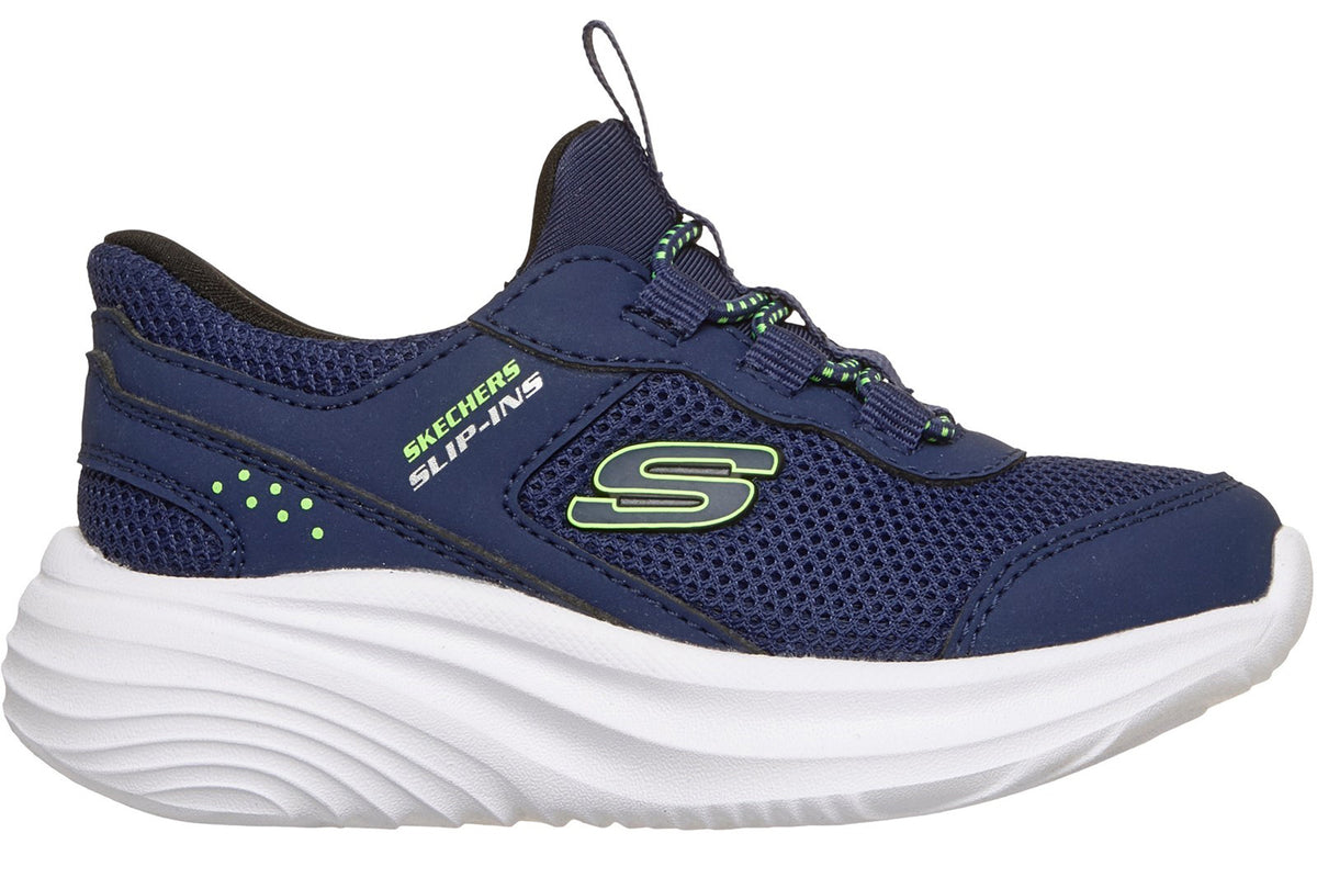 Skechers Bounder Pro Navy Synthetic / / Lime Trim Boys Sports
