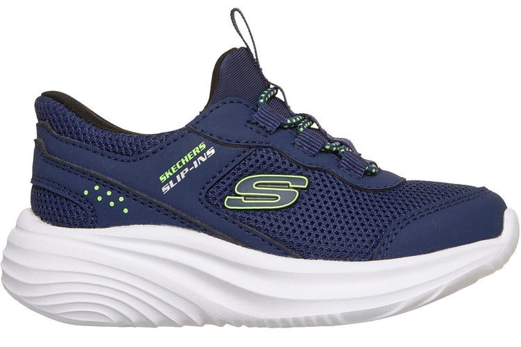 Skechers Bounder Pro Navy Synthetic / / Lime Trim Boys Sports