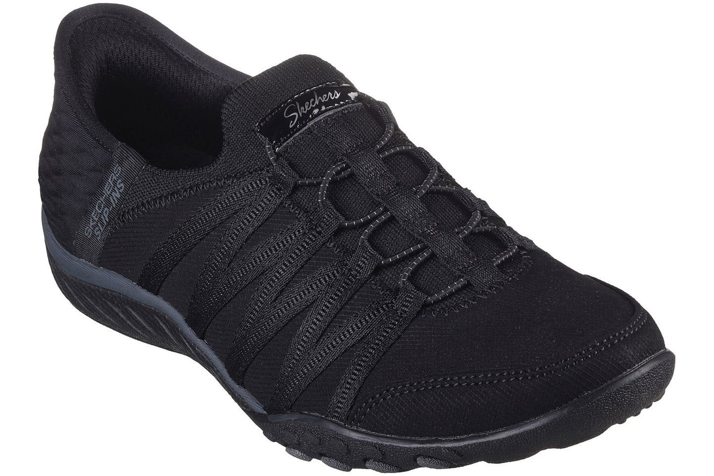 Skechers Breathe Easy Roll With Me Black Womens Fashion Trainers