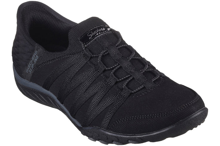 Skechers Breathe Easy Roll With Me Black Womens Fashion Trainers