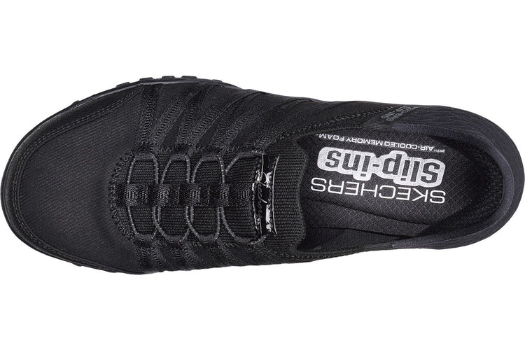 Skechers Breathe Easy Roll With Me Black Womens Fashion Trainers