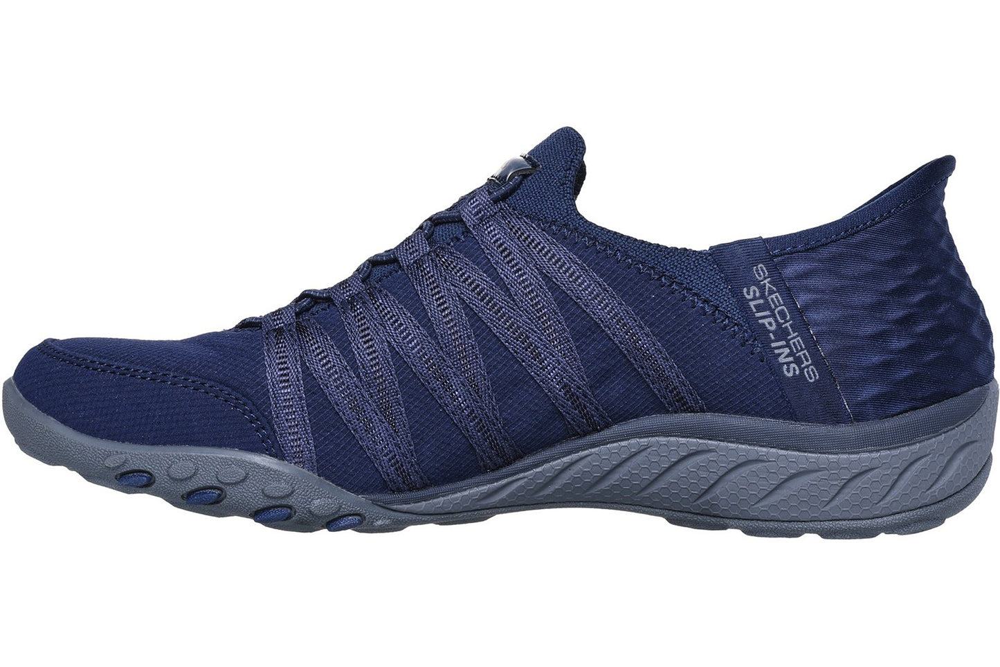 Skechers Breathe Easy Roll With Me Navy Womens Fashion Trainers