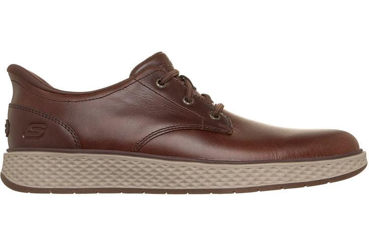 Skechers Slip-Ins Burkett Lonzo Brown Leather Mens Shoes