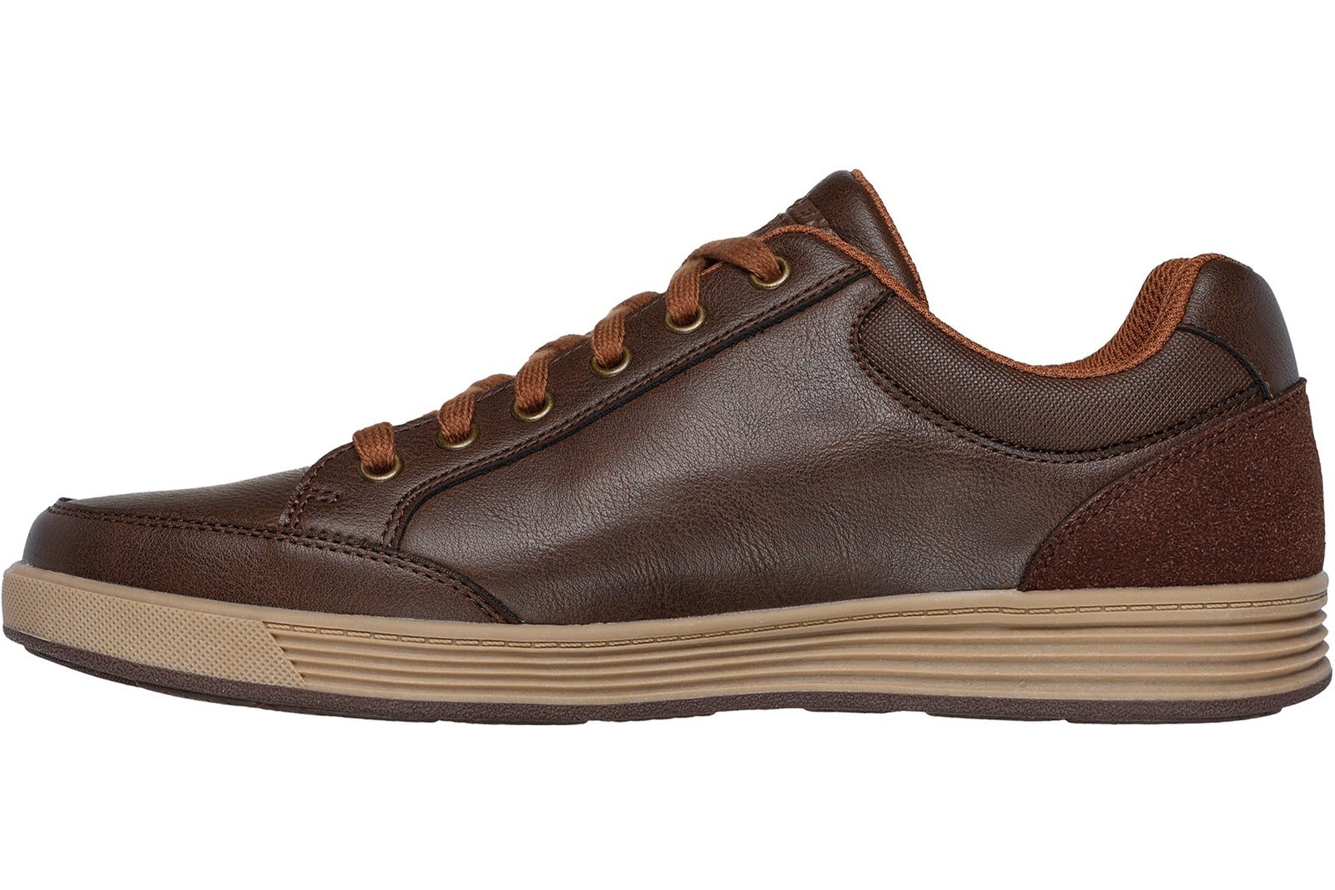 skechers-cavell-sparkman-mens-classic-lace-shoes-chocolate-left