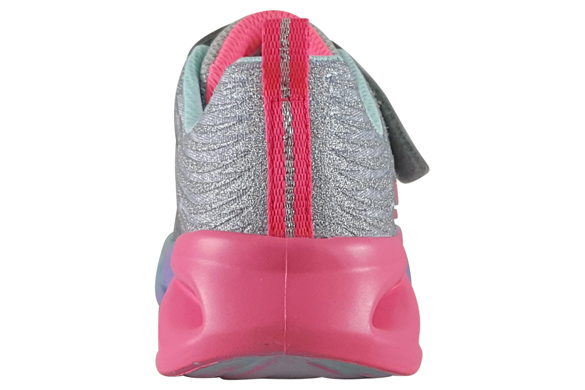 skechers color radiant silver multi trainers back