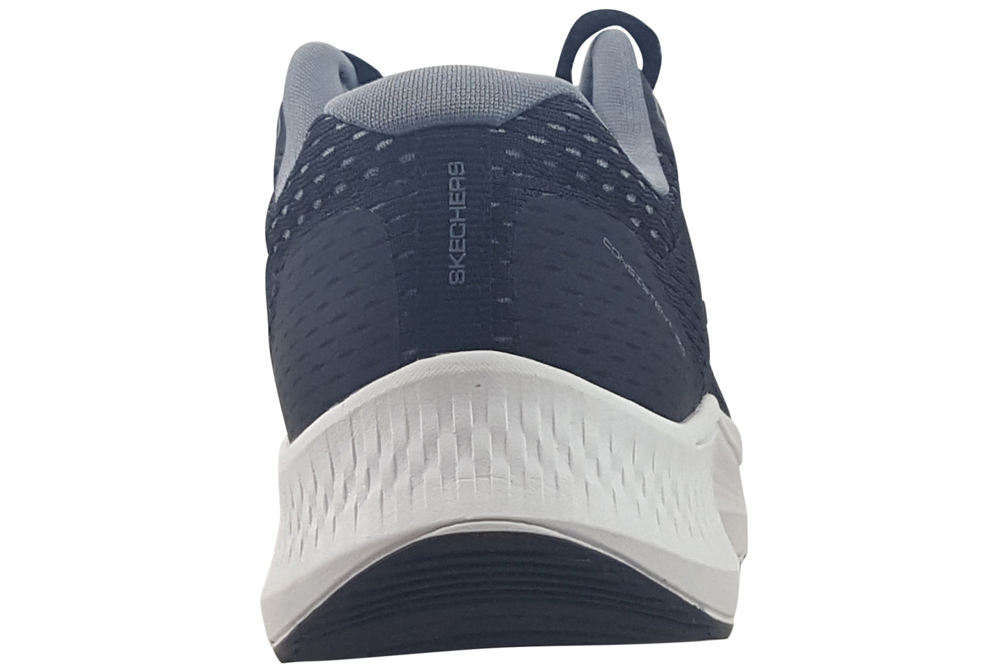 skechers consistent 2.0 black charcoal trainers back