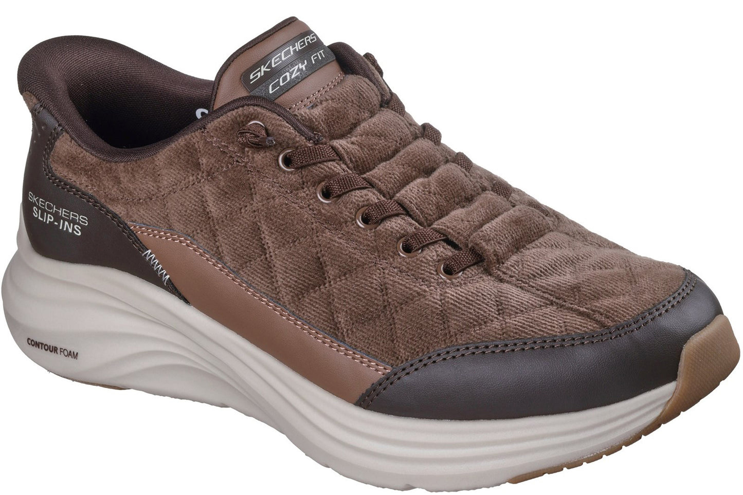 Skechers Slip-Ins Contour Foam Cordelux Brown Mens Trainers