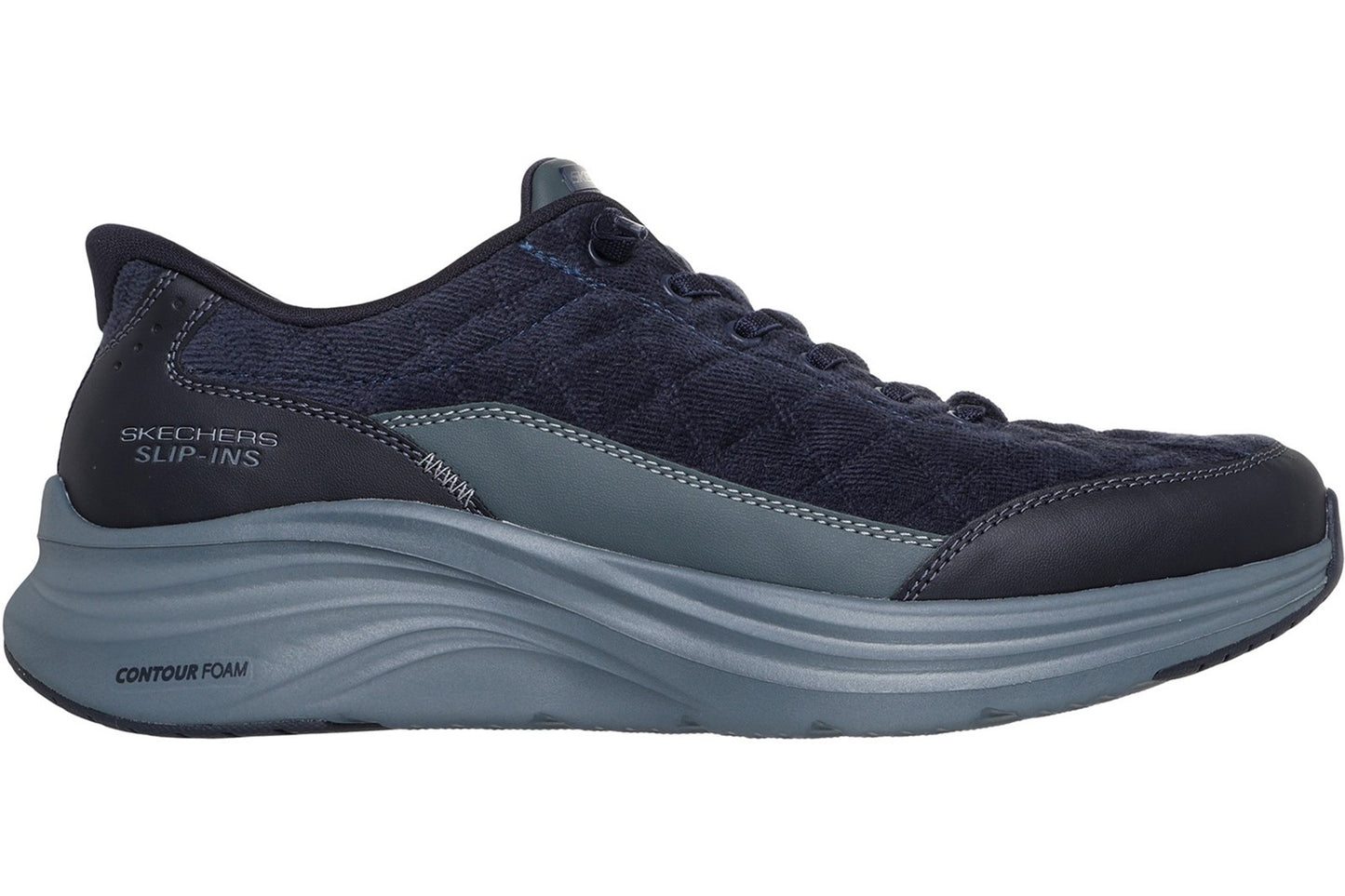 Skechers Slip-Ins Contour Foam Cordelux Navy Mens Trainers