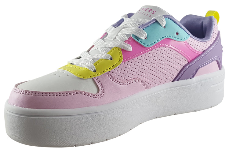 Skechers CourtHigh Crush 310191L Pink/Multi Girls Sports