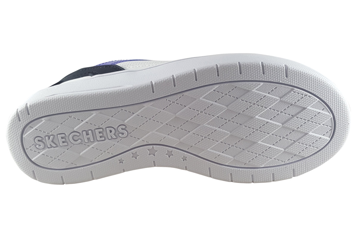 skechers courthigh crush 310191l white black multi shoes sole