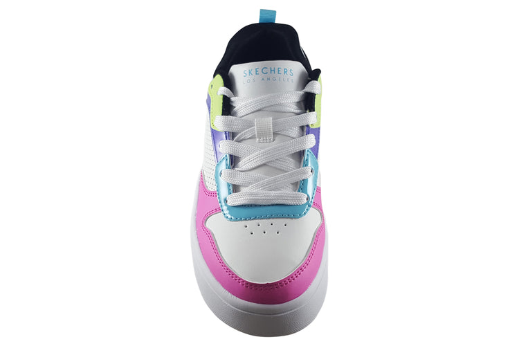 Skechers CourtHigh Crush 310191L White/Black/Multi Girls Sports