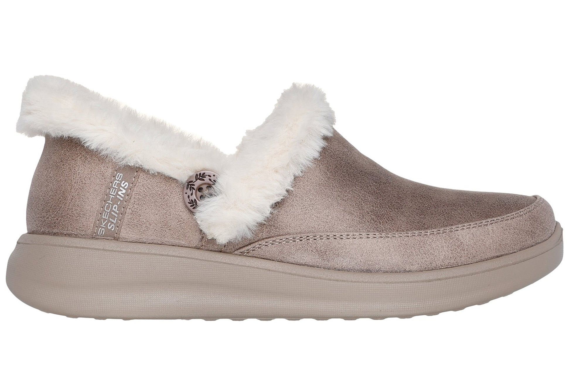 skechers-cozy-escape-womens-slippers-taupe-right-flat
