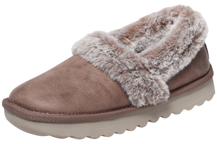 Skechers Cozy Up 169027 Womens Slippers Taupe