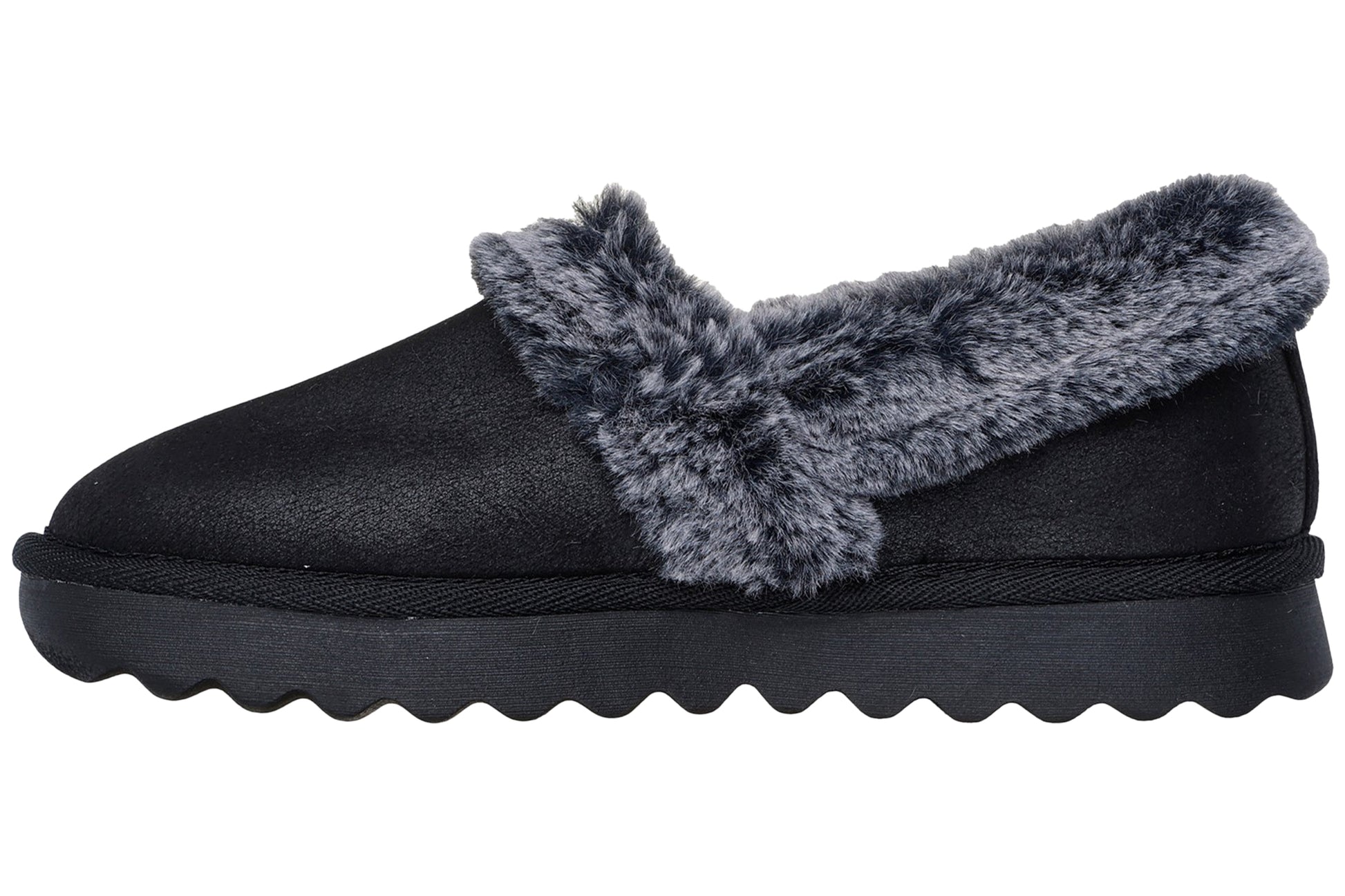 skechers-cozy-up-black-classic-ladies-slippers-left
