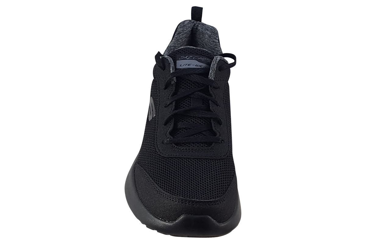 skechers dynamight fast brake black trainers top
