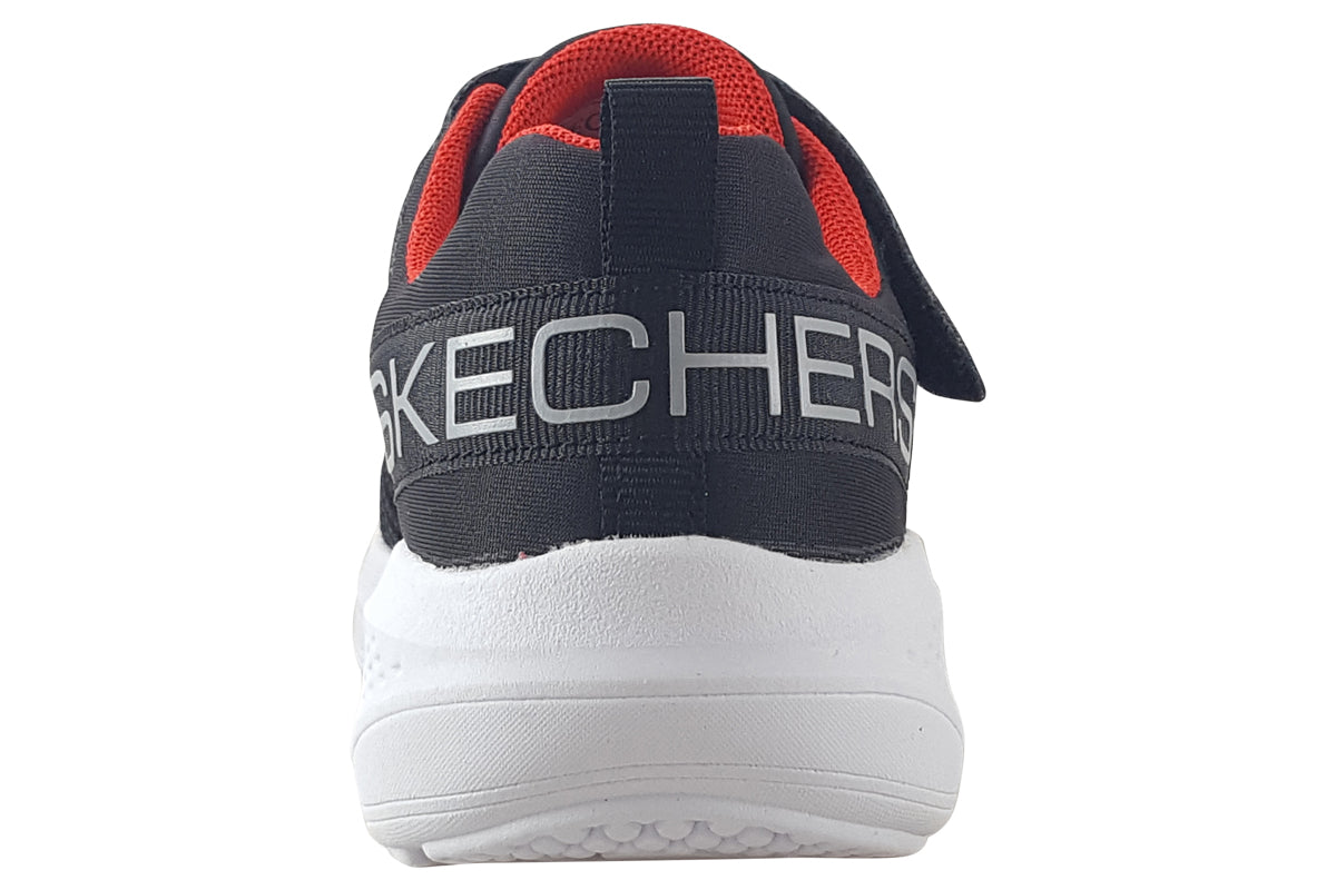 skechers elevate black red trainers back